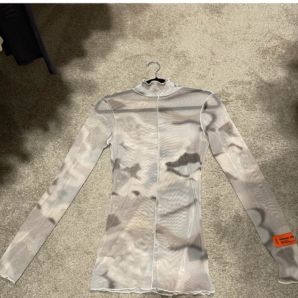 Heron Preston Scalloped tie-dyed turtleneck top 🧡